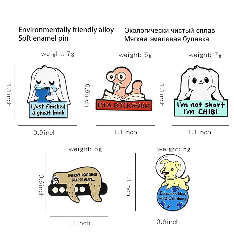 Ghim cài áo hình động vật hoạt hình dễ thương
