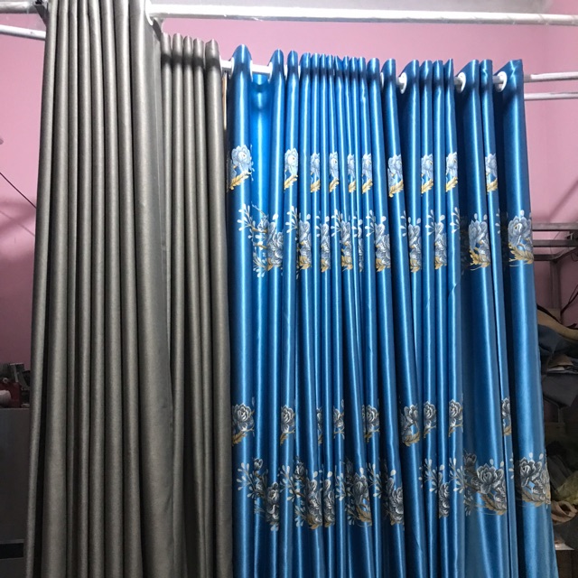 Rèm hoa 3 d rèm thô 2 mặt cản nắng 100 %