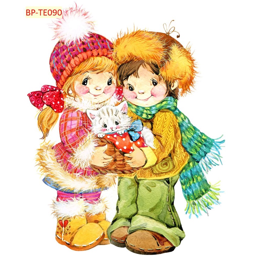 Tranh Dán Tường Phòng HOẠT HÌNH VỚI HÌNH VẼ CHIBI ĐÁNG YÊU