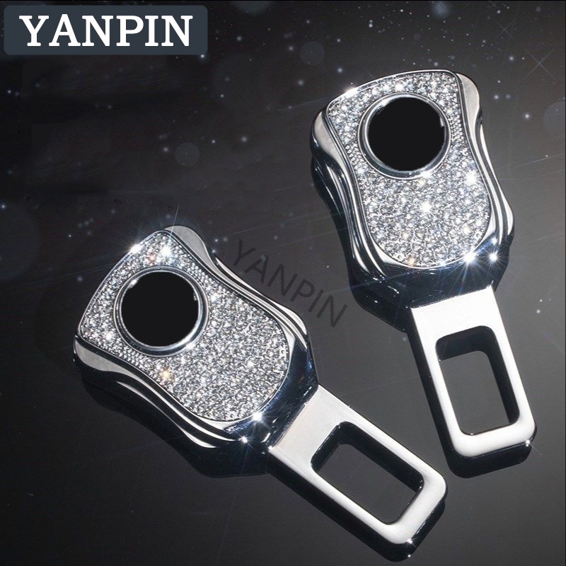 Chốt Khóa Dây Đai An Toàn Đính Đá Kim Cương Dành Cho Xe Hơi Peugeot 2008 3008 4008 5008 308 408 508 301