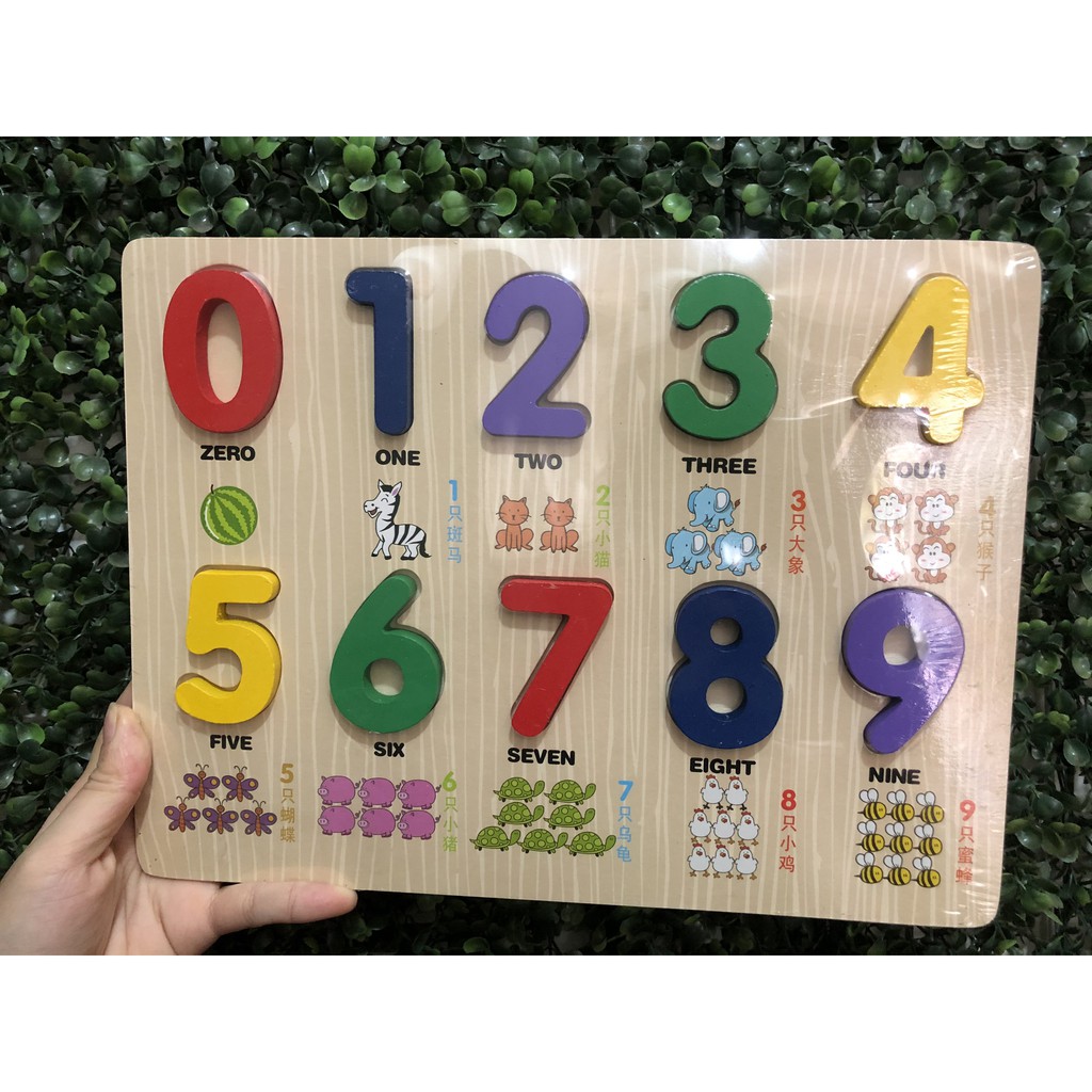 Bảng Song Ngữ Số Học Cho Bé Tập Làm Quen Với Các Chữ Số