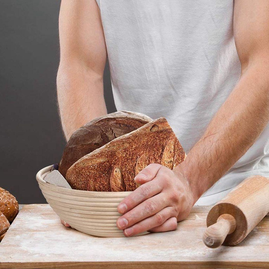 AUGUSTINA Giỏ Mây Tự Nhiên Dùng Để Lên Men Bánh Mì Tiện Dụng