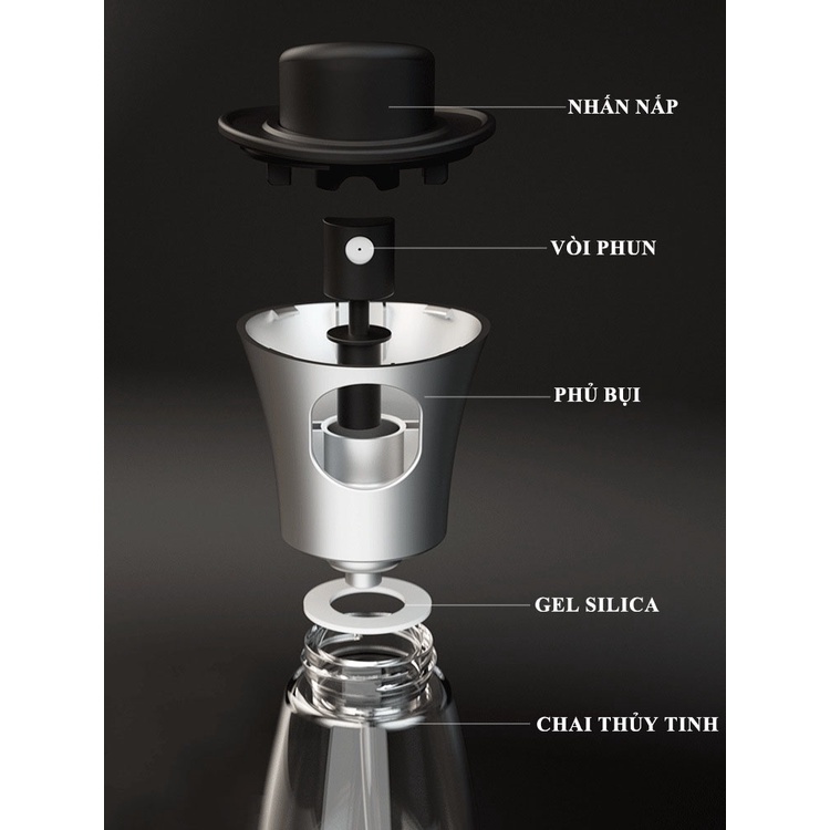 Bình xịt dầu ăn phun sương cho nồi chiên không dầu chai thủy tinh cao cấp 180ml-LO53