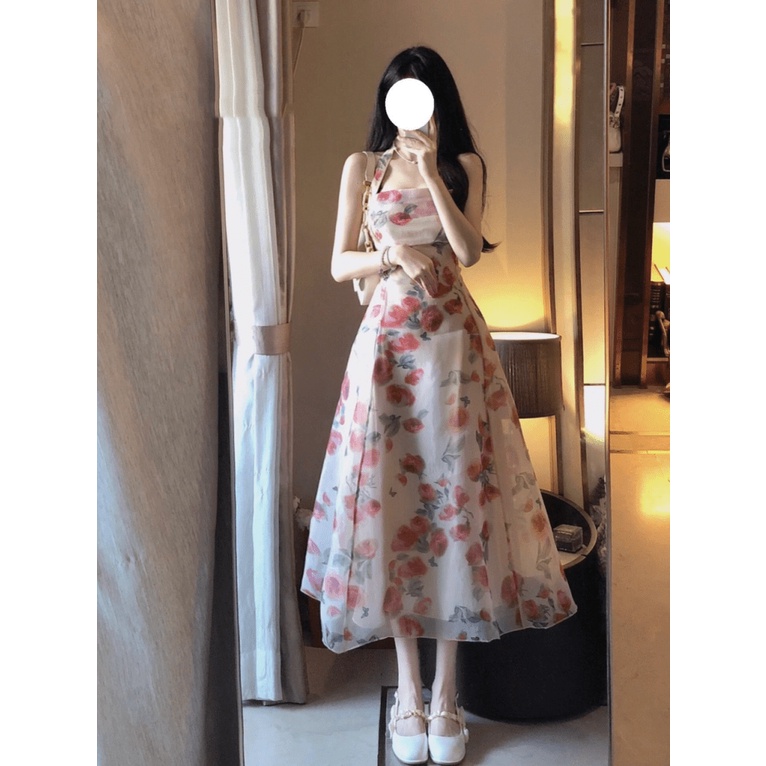 ĐẦM VOAN HOA DÂY TREO DÁNG XÒE CHUẨN HÀNG QUẢNG CHÂU UP Thời Trang HHP Fashion