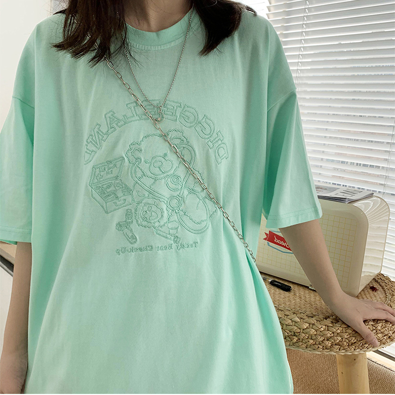 Áo Thun Ngắn Tay In Họa Tiết Nhiều Màu Cho Nữ