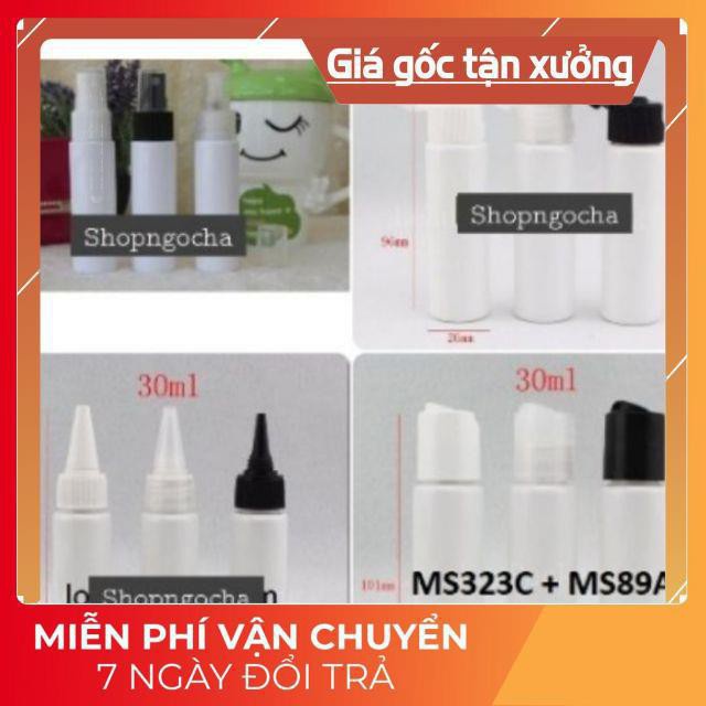 Chai Xịt Phun Sương ❤ GIÁ RẺ NHẤT ❤ [10ml,20ml,30ml] Chai nhựa pet Trắng Sữa chiết mỹ phẩm , phụ kiện du lịch