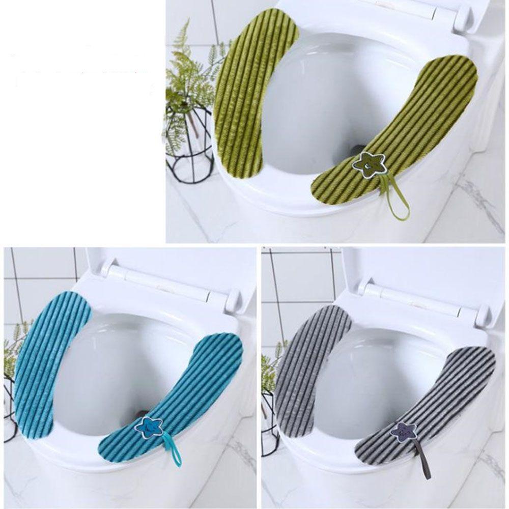 Vỏ Bọc Bệ Ngồi Bồn Cầu Bằng Vải Bông Dày Dặn Giữ Ấm Mùa Đông