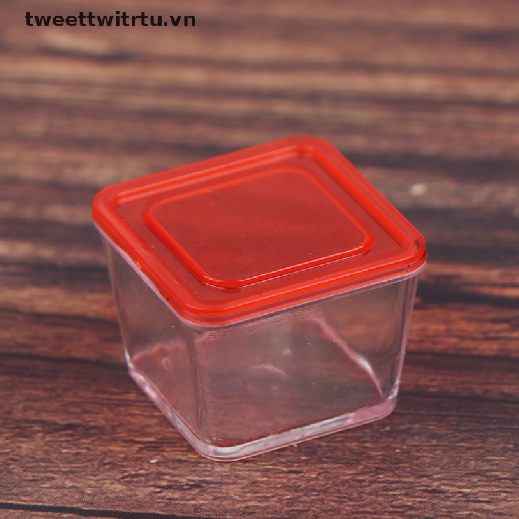 Set 4 Hộp Đựng Cơm Trưa Mini Tỉ Lệ 1 / 12 Trang Trí Nhà Búp Bê