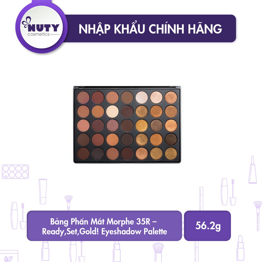 Bảng Phấn Mắt Morphe 35R – Ready,Set,Gold! Eyeshadow Palette (56.2g)