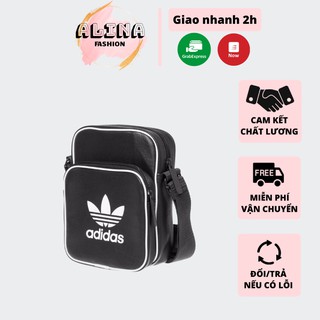 👉sale hot💝túi đeo chéo adidas vintage mini bag classic black full tag code