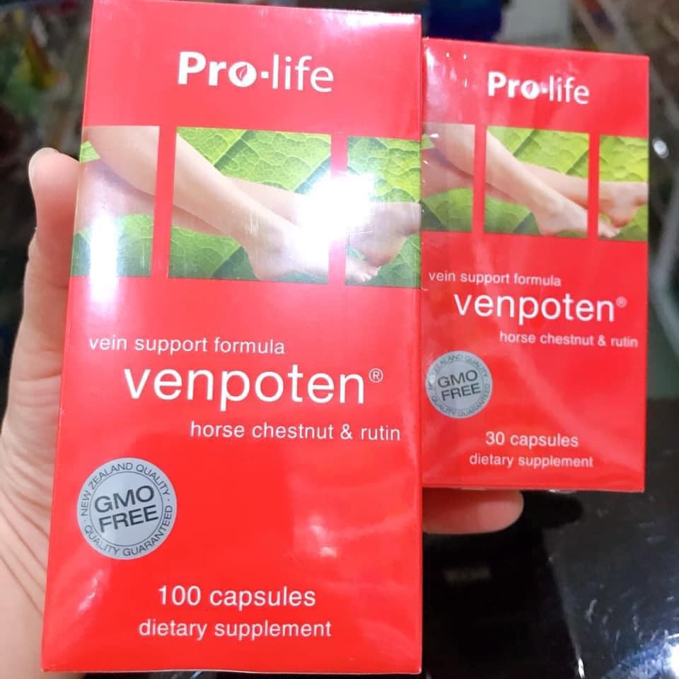 Venpoten 30 viên, 100 viên uống hỗ trợ điều trị giãn tĩnh mạch, tm Pro-life Venpoten