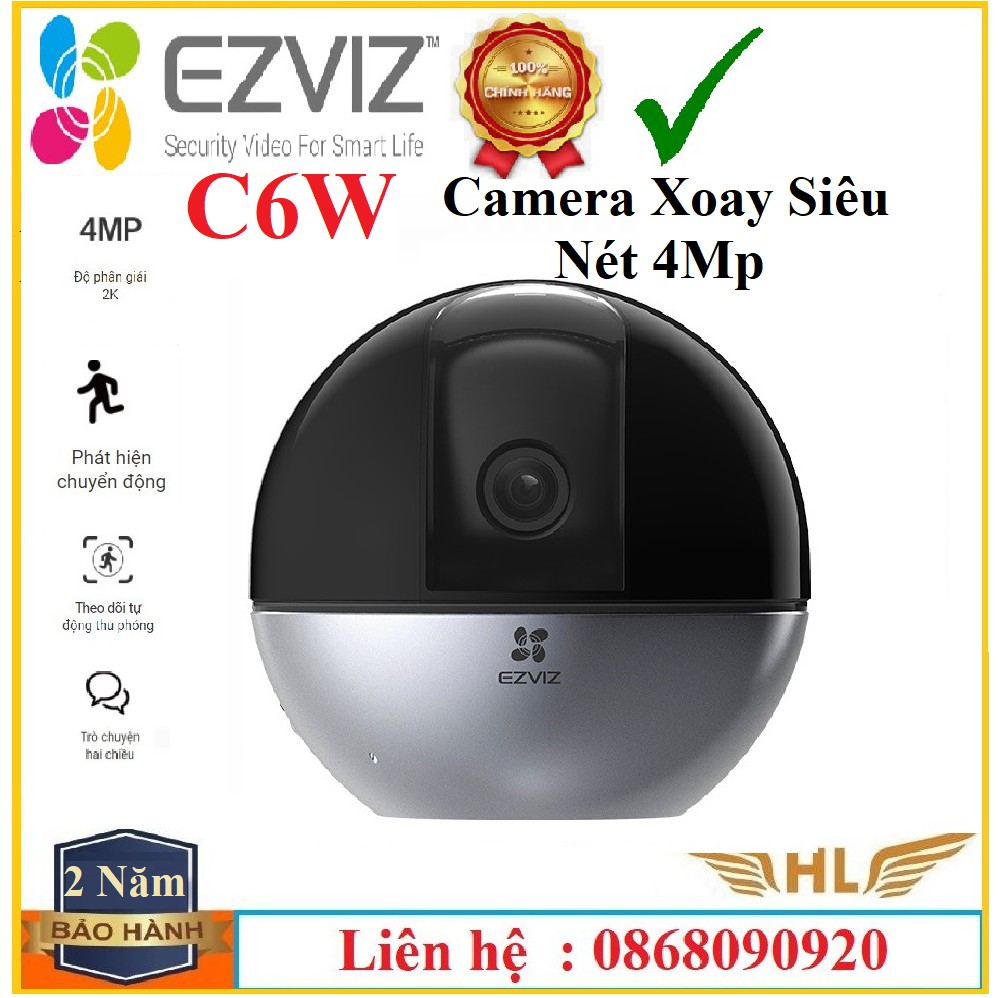 Camera Wifi Ezviz C6W Siêu Nét 4Mp 1440p 2K , EZVIZ C6N ,Ezviz TY2, Ezviz C6 2K+,Ezivz T30-10A-EU- Hàng Chính Hãng