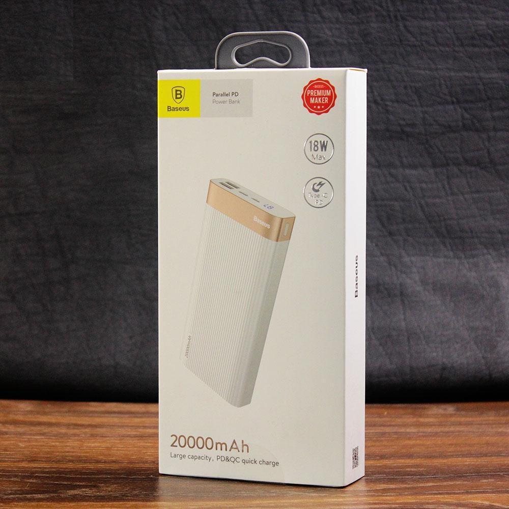 Pin sạc dự phòng Baseus BS-20KP201 Parallel 20.000mAh QC 3.0 và PD 18W