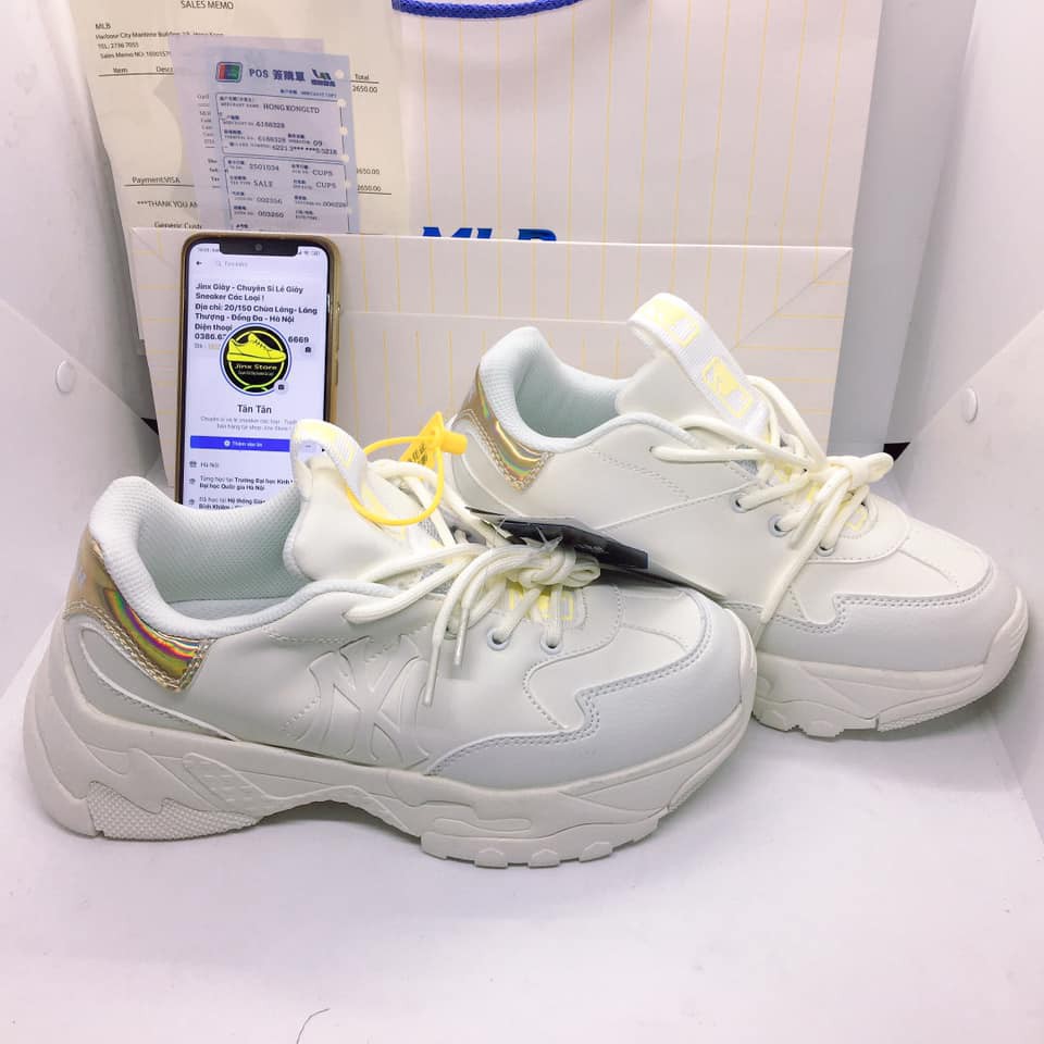 [ FREE SHIP ] Giày thể thao sneaker M L B  trắng phối chứ NY HOLO  full size, full bill box hàng 1:1 | BigBuy360 - bigbuy360.vn
