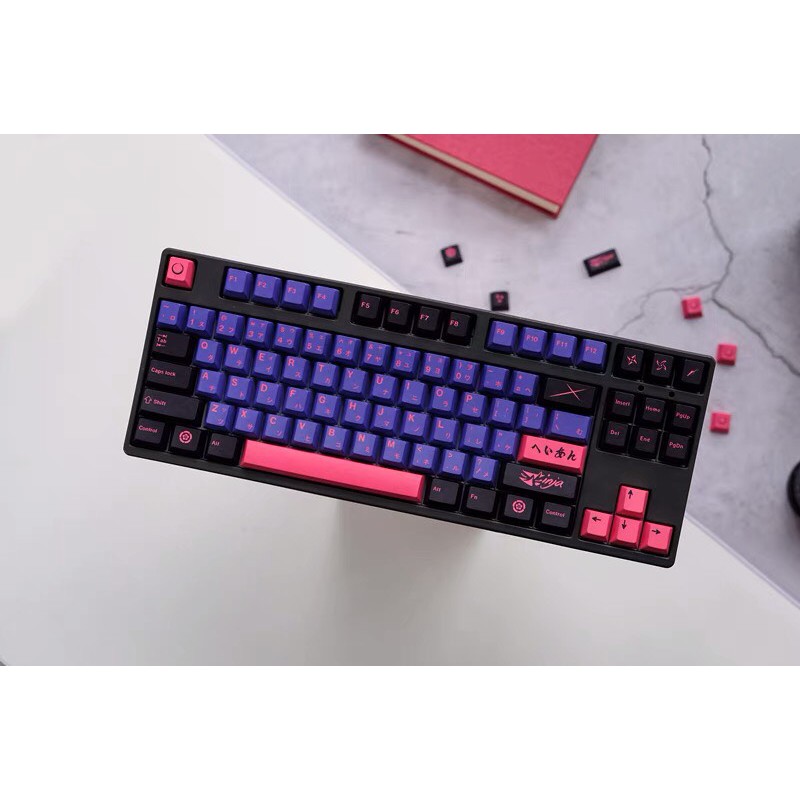 Keycap PBT ninja bóng đêm profile cherry 129 nút