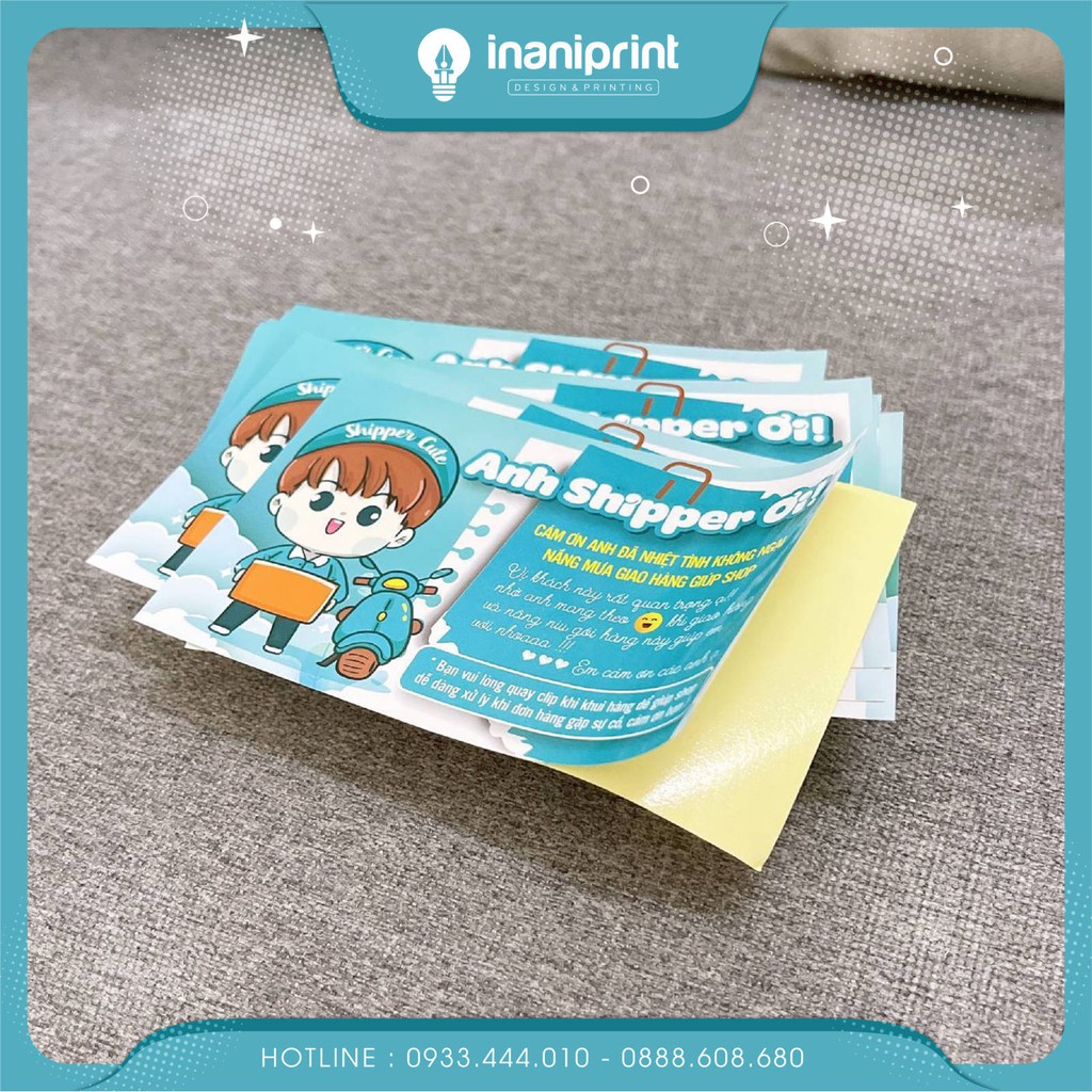 TEM NHÃN DÁN CẢM ƠN SHIPPER - Decal thanks shipper, tem dán cám ơn shipper, nhãn dán cám ơn shipper