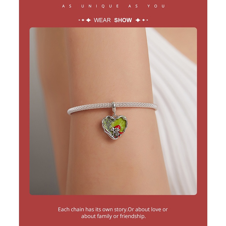 Phụ Kiện Hạt Trang Sức Bamoer Dùng Làm Vòng Đeo Tay / Dây Chuyền Diy Thời Trang bạc 925 Dòng Cổ Tích