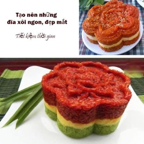 KHUÔN XÔI INOX IN HÌNH HOA HỒNG