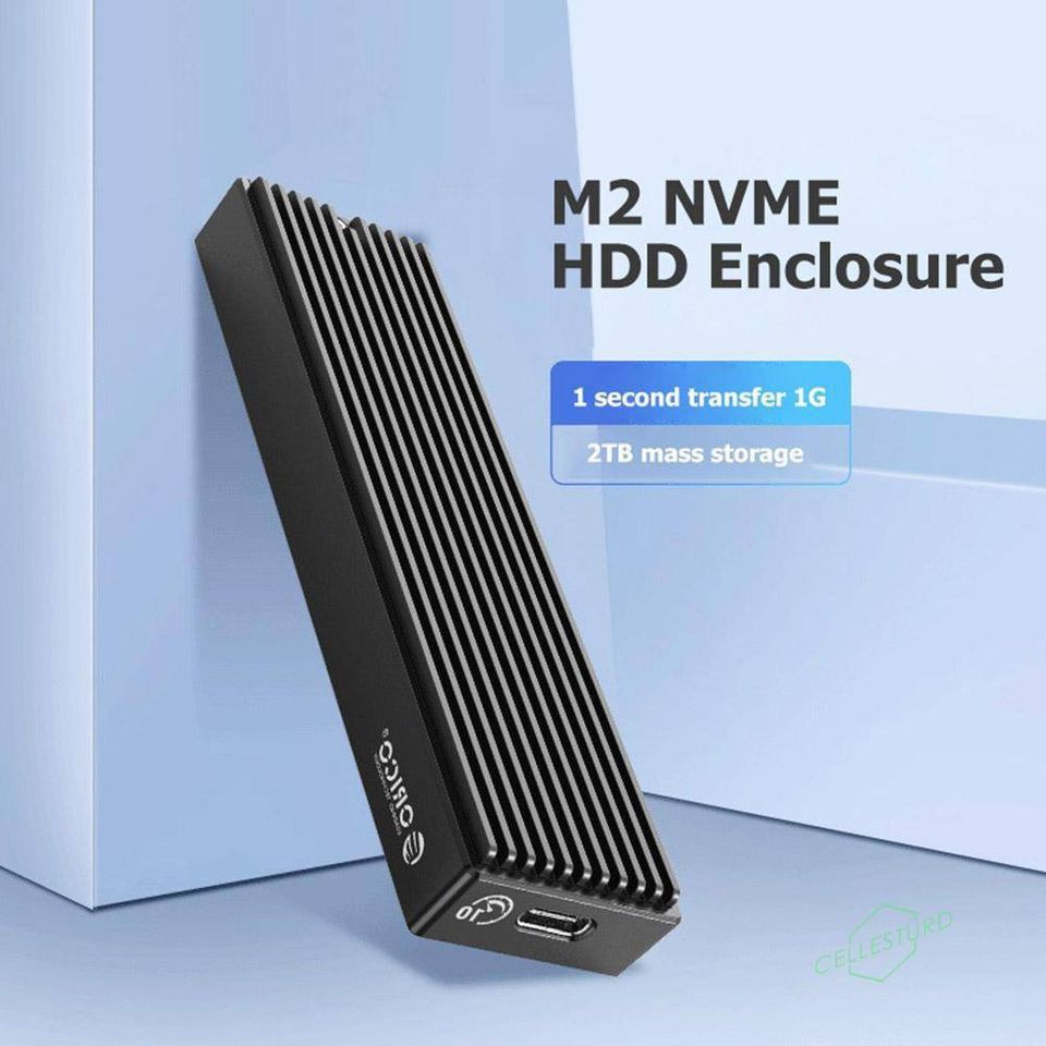 Hộp Ổ Cứng M2 ORICO M2PV-C3-BK NVMe M.2 SSD Tốc Tộ 10Gbps - Box M.2 USB 3.1 type-C tản nhiệt nhôm cao cấp