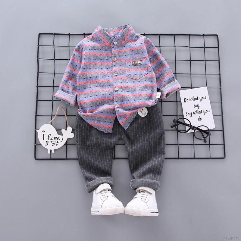 Set áo dài tay cổ tròn + quần dài kiểu dáng đơn giản tiện dụng dành cho nam