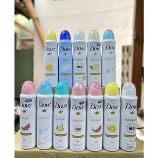 Xịt khử mùi dove, xịt body dove hương thơm mát 150ml hàng chính hãng