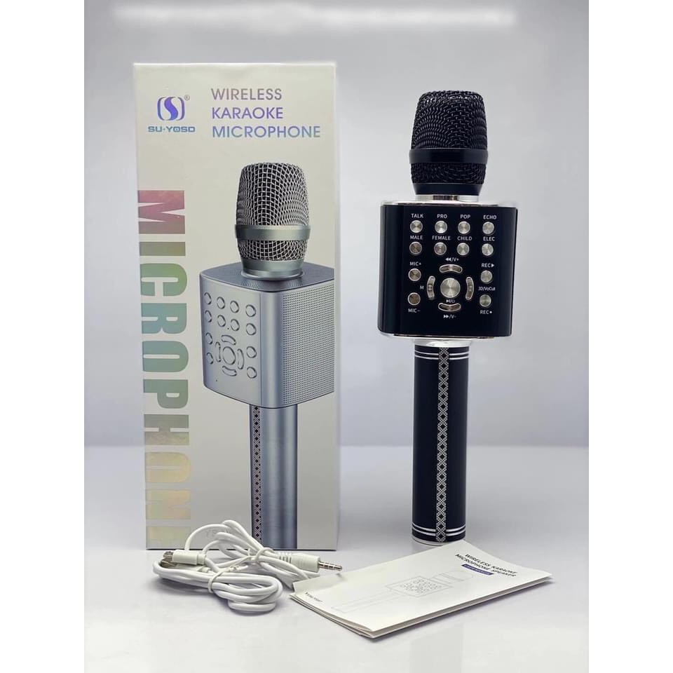 [Mã ELHACE giảm 4% đơn 300K] Micro Bluetooth YS 96 Không Dây Mic Karaoke Tích Hợp Live Stream Loa Bass Chống Hú