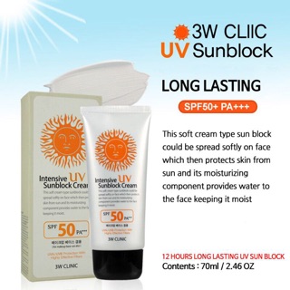 Kem chống nắng 3W Clinic Intensive UV Sunblock Cream SPF 50 PA +++
