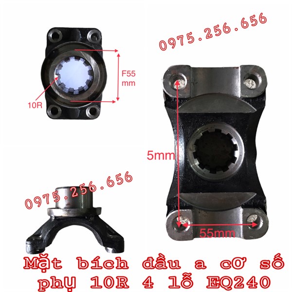 Mặt bích Đầu a cơ số phụ 10R 4 lỗ EQ240 (mặt bích bắt bi cốc)  phụ tùng ô tô Phụ tùng Hùng Lỳ