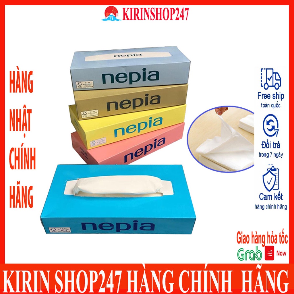 Set 5 hộp giấy ăn nepia hình hoa Hàng Nội Địa Nhật