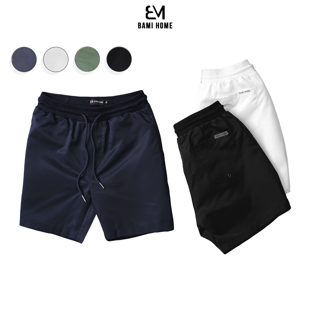 Quần bơi basic cao cấp BAMIHOME đi biển vải Polyester nhanh khô và mềm mịn QB01A