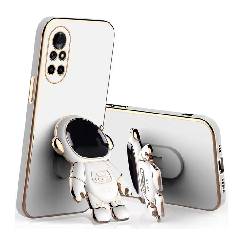 Ốp Điện Thoại Silicon Dẻo Mạ Màu Hình Phi Hành Gia Sang Trọng Cho Huawei P20 P30 Lite P40 P50 Pro Nova 3e 4e