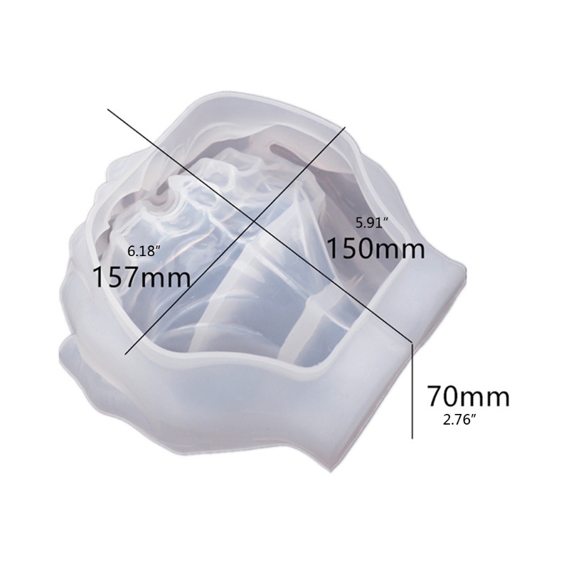 Khuôn silicon đổ nhựa epoxy resin hình bàn tay nâng niu trái tim dễ thương xinh xắn sử dụng trang trí chất lượng cao