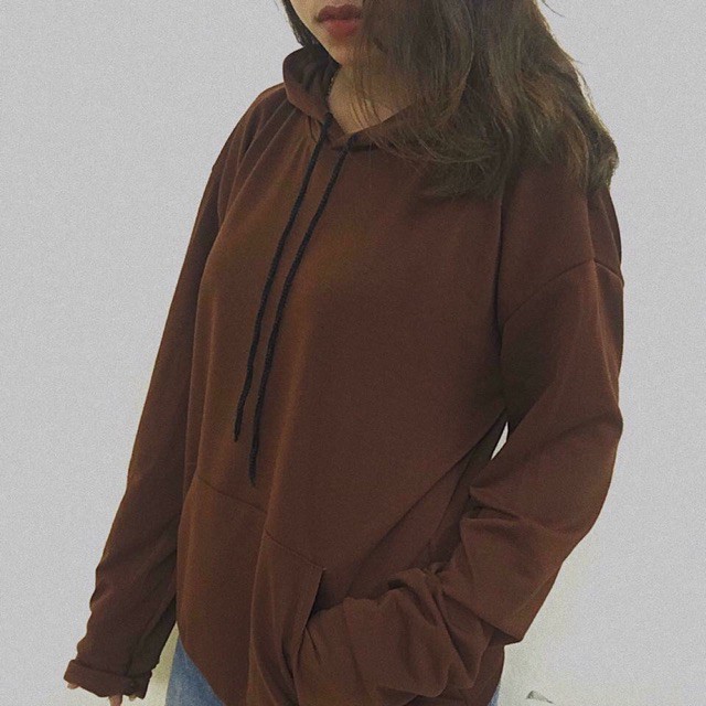 Áo khoác Hoodie Nâu - Hoodie chui đầu màu socola