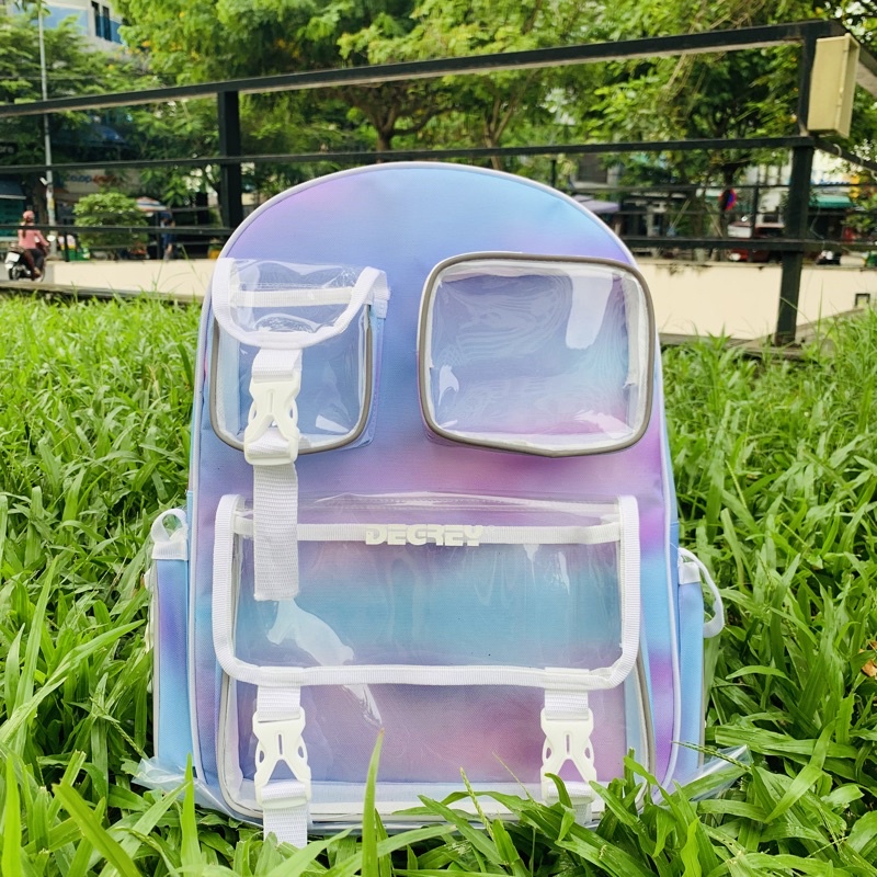 Balo Thời Trang Local Brand Degrey Loang Xanh Tím | Chuẩn Cao Cấp Chống Nước