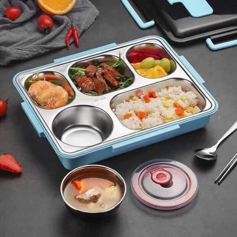 Hộp cơm văn phòng inox 5 ngăn kiểu Nhật