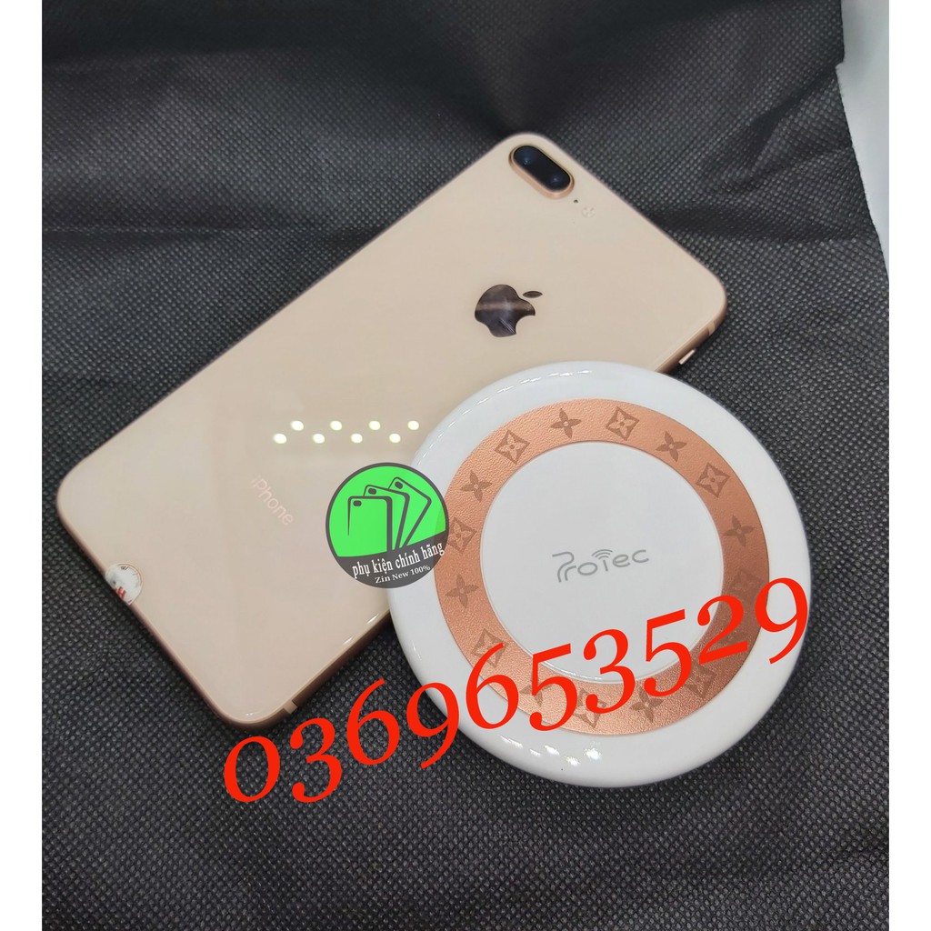 Đế sạc nhanh không dây Protec Iphone 8,8 Plus,X,XS,11,11 PRO....Tặng kèm cáp sạc