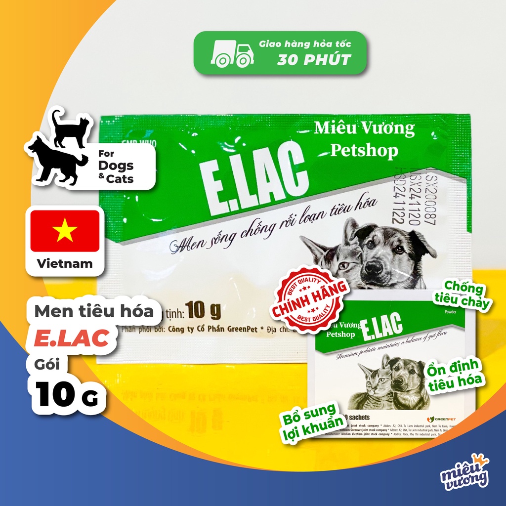 Men tiêu hóa Elac E.lac cho chó mèo