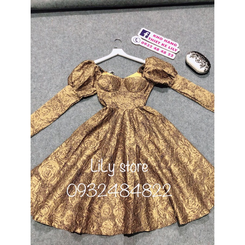 ẢNH VÀ VIDEO THẬT 10000% _ ĐẦM GẤM TAY DÀI