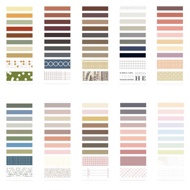 Set 10 Cuộn Băng Keo Họa Tiết Sáng Tạo