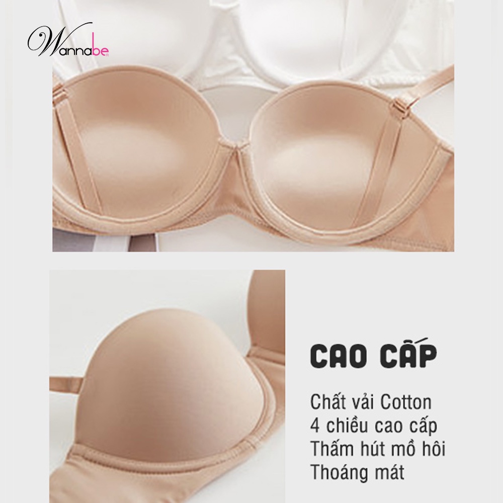 Áo ngực mút vừa cao cấp Wannabe ANT08 có gọng ôm gọn giúp nâng đỡ bầu ngực
