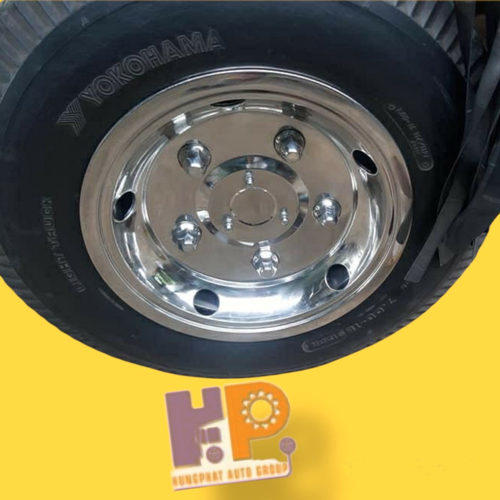 Ốp Mâm Inox 15inch DÀNH CHO XE TẢI ISUZU QKR 210/230/270