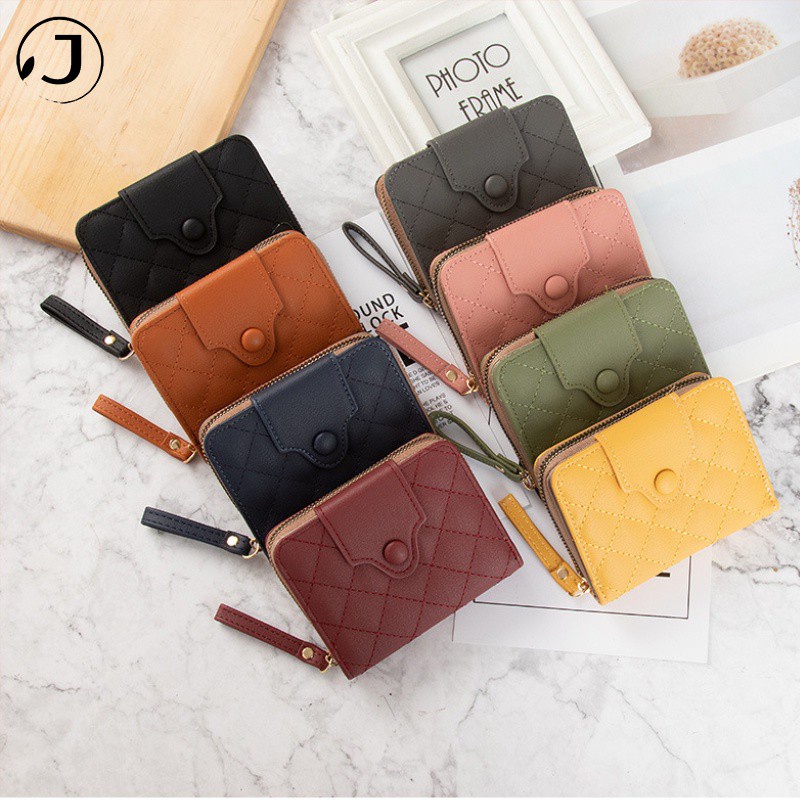 KAITIFEI Ví da ngắn thiết kế nhỏ gọn thời trang sang trọng dành cho nữ