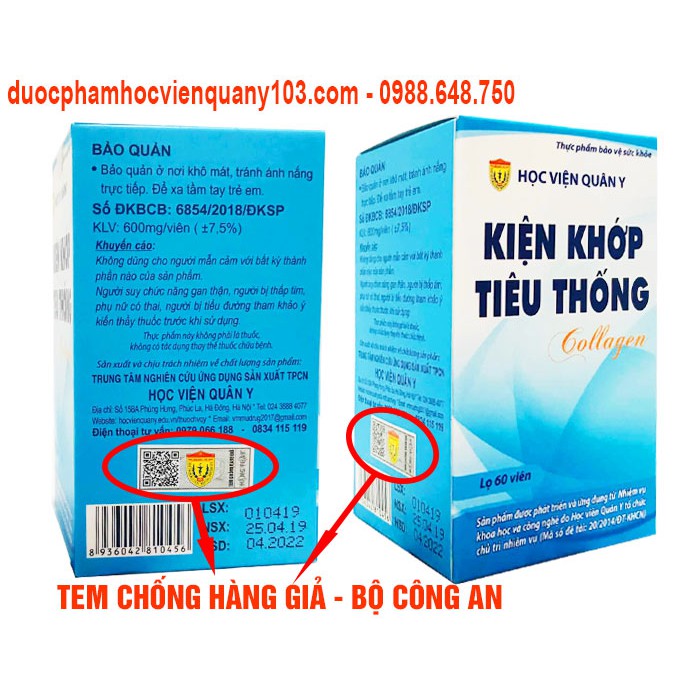 Kiện khớp tiêu thống Collagen Học viện Quân Y