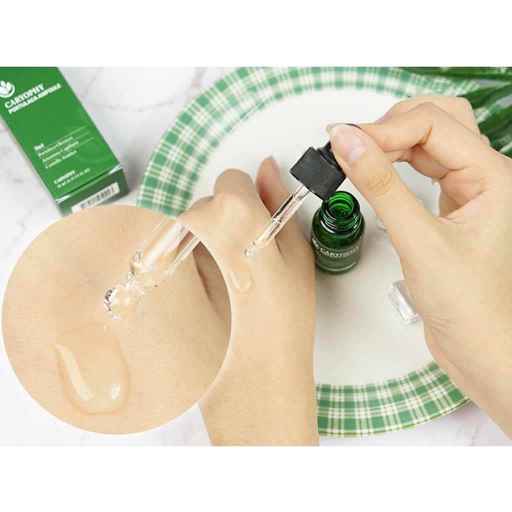 Tinh chất giảm mụn mờ thâm se khít lỗ chân lông Caryophy Portulaca Ampoule 10ml - 30ml