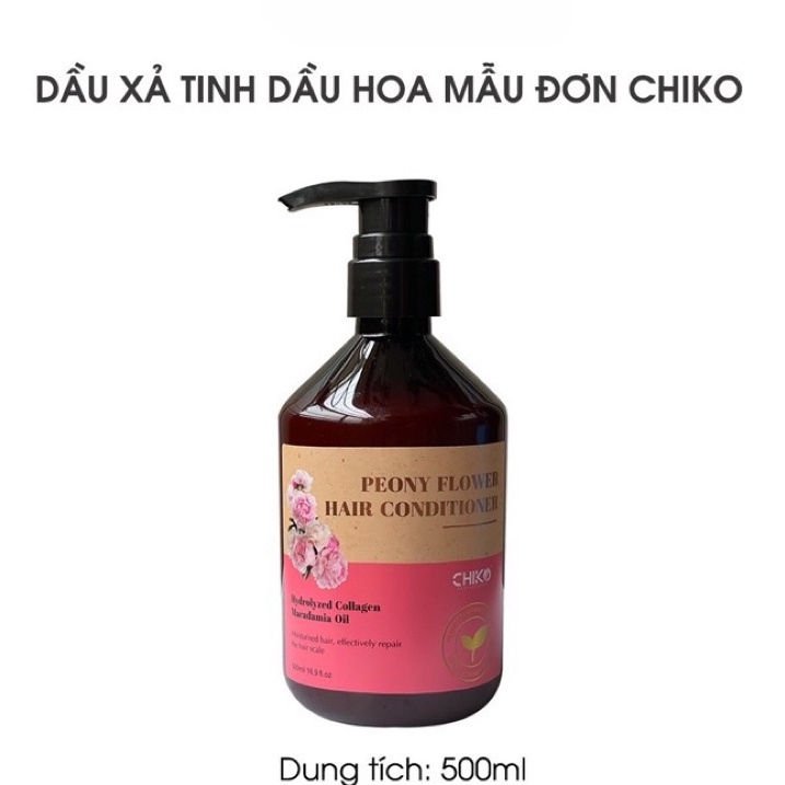 Dầu xả collagen tinh dầu hoa mẫu đơn Chiko siêu mềm mượt k bết dính