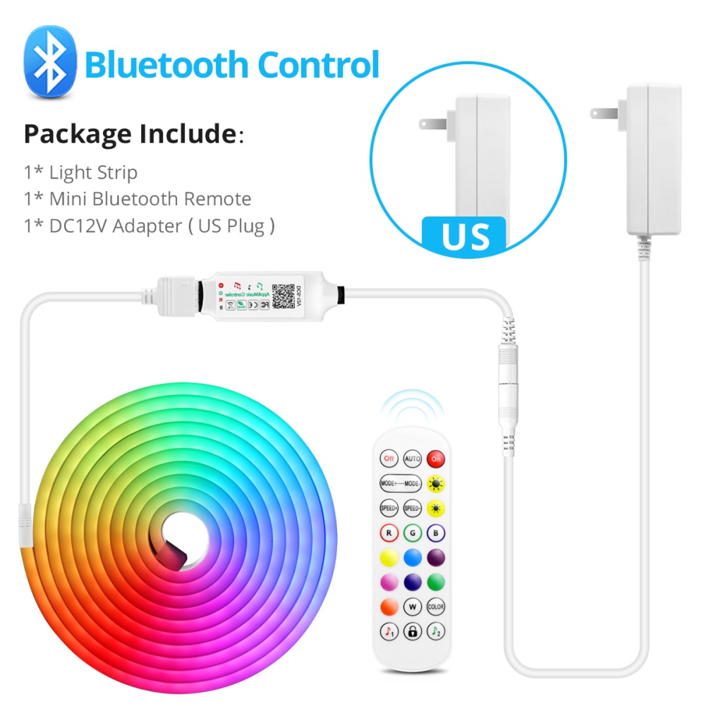 GOOGLE Dây Đèn LED Neon RGB Thông Minh Điều Khiển Từ Xa Có Thể Thay Đổi Được