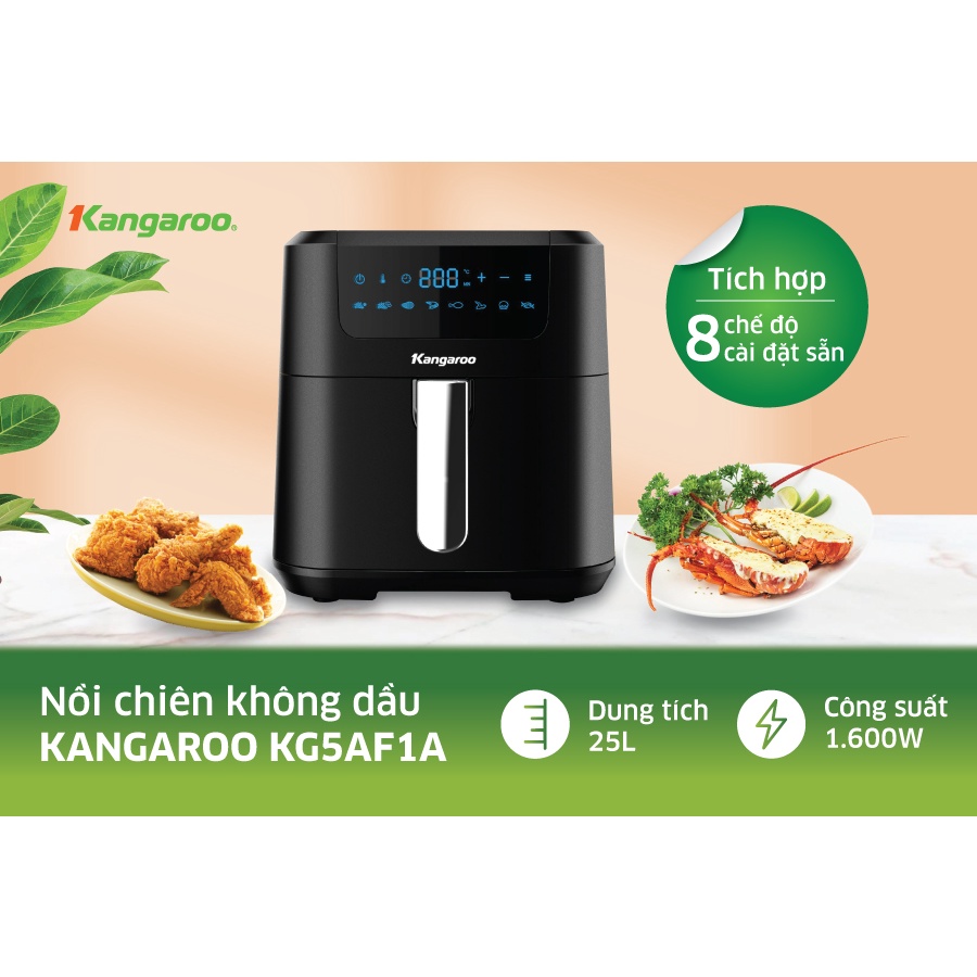 Nồi chiên không dầu điện tử 5L Kangaroo KG5AF1A