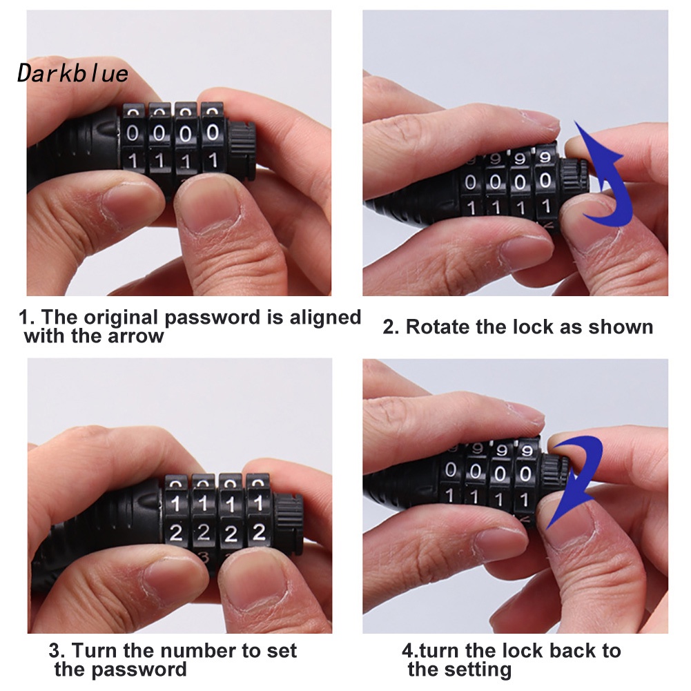 Dây khóa xe đạp mật khẩu 4 số