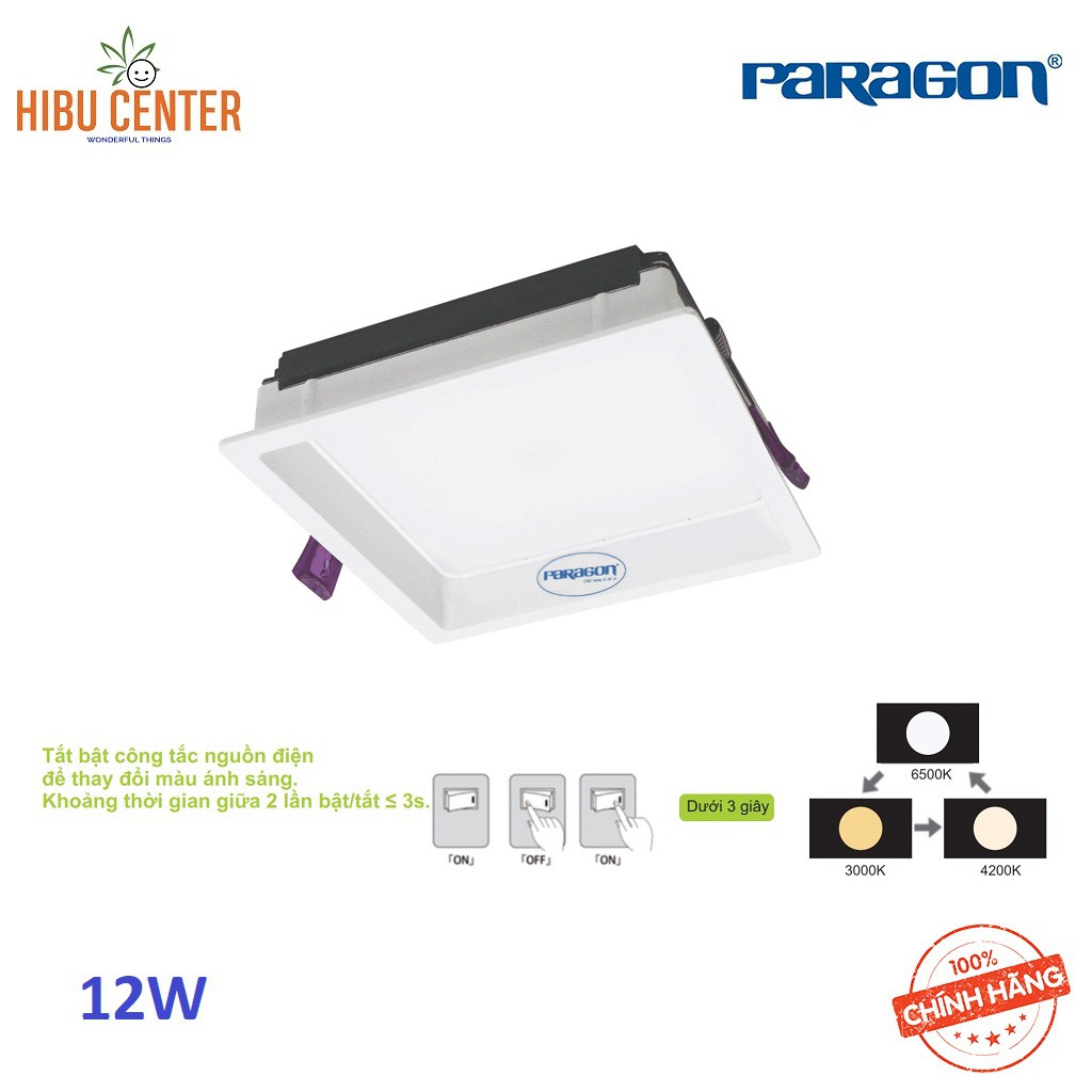 Đèn LED Paragon Downlight 7W/ 9W/ 12W Có Đổi Màu (PRDNN Series) Hàng Chính Hãng – HIBUCENTER