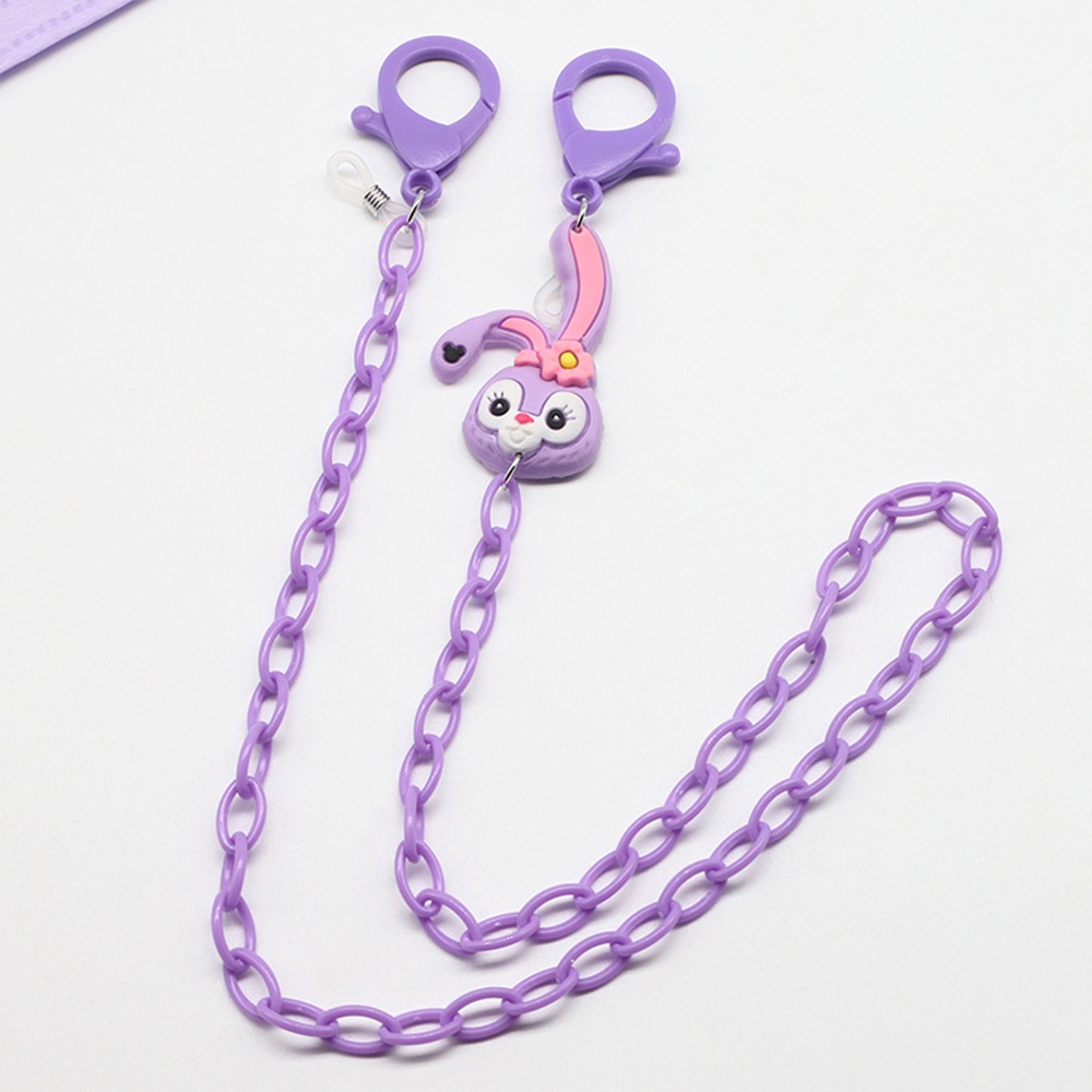 DISNEY Dây Đeo Khẩu Trang Bằng Acrylic Màu Trơn Chống Thất Lạc Kiểu Hoạt Hình Cho Trẻ Em